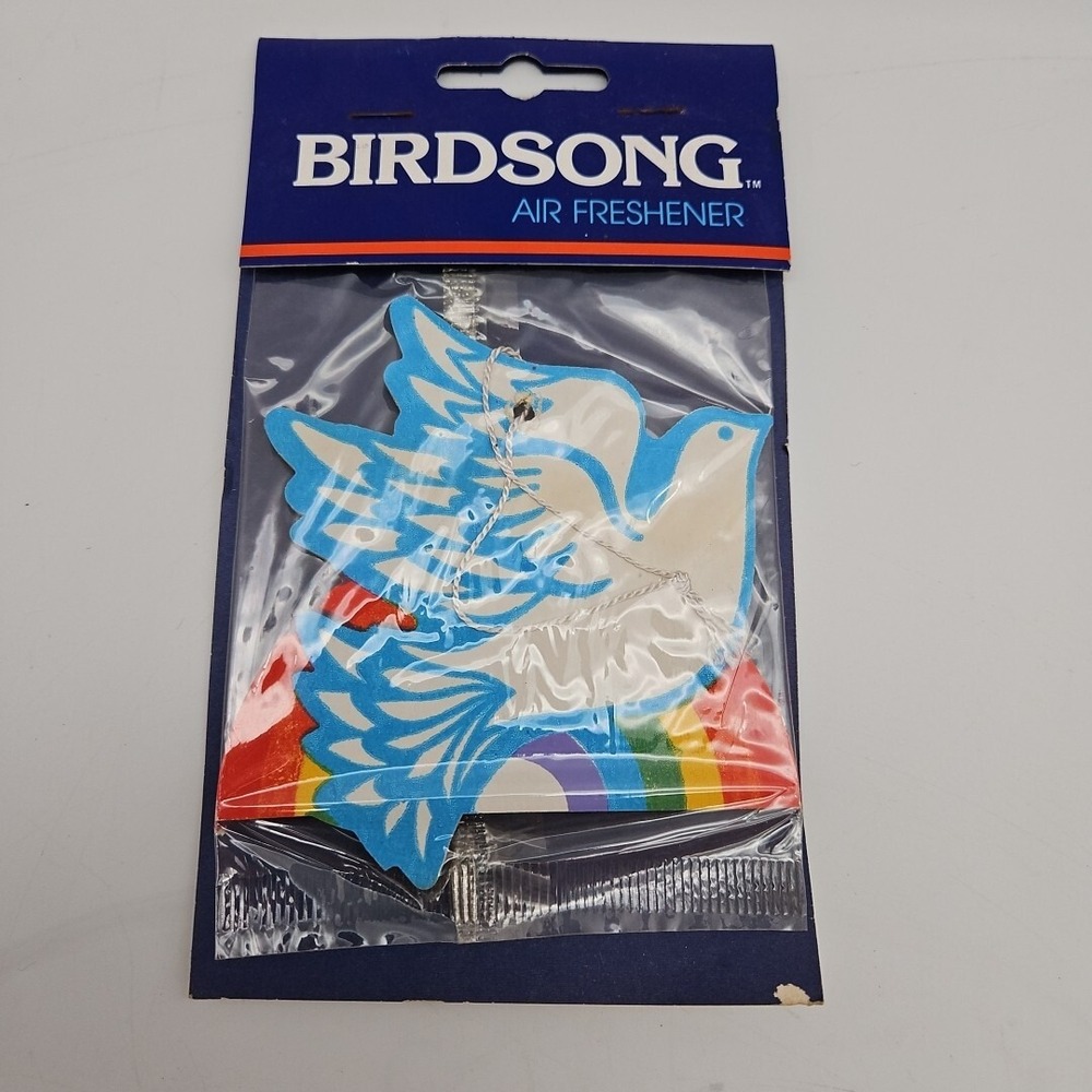 Vintage 1987 Birdsong Car Air Freshener Brand New NOS Bird Rainbow Deadstock 80s